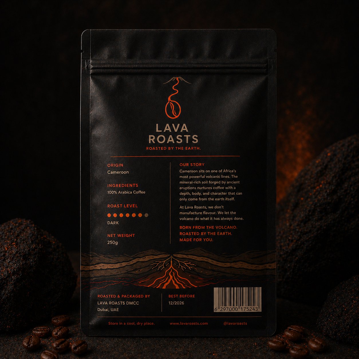 Cameroon Single Origin bag back label